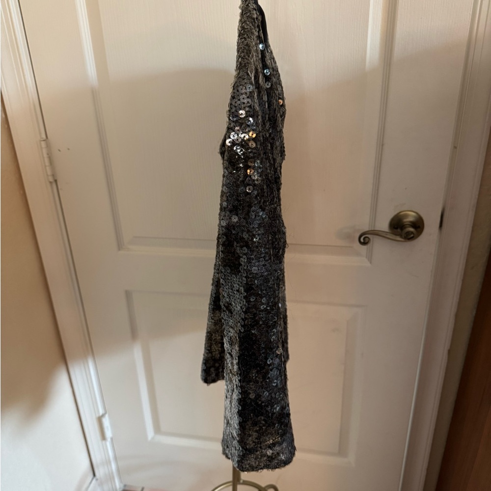 Louis Vuitton Gray/Black Sequin 3/4 Sleeve Blouse - Picture 4 of 8